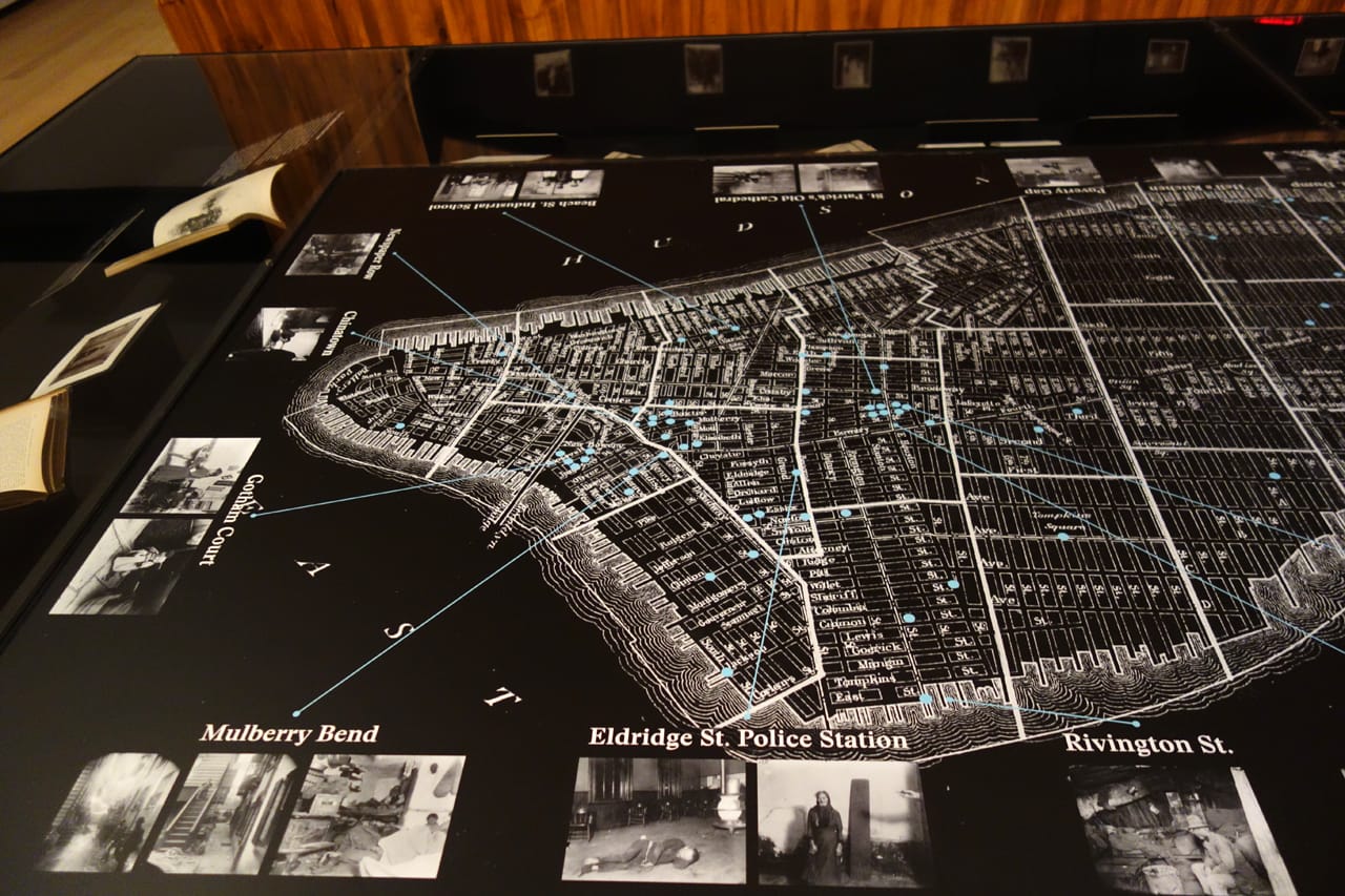 Installation view of 'Jacob A. Riis: Revealing New York’s Other Half' (photo by the author for Hyperallergic)