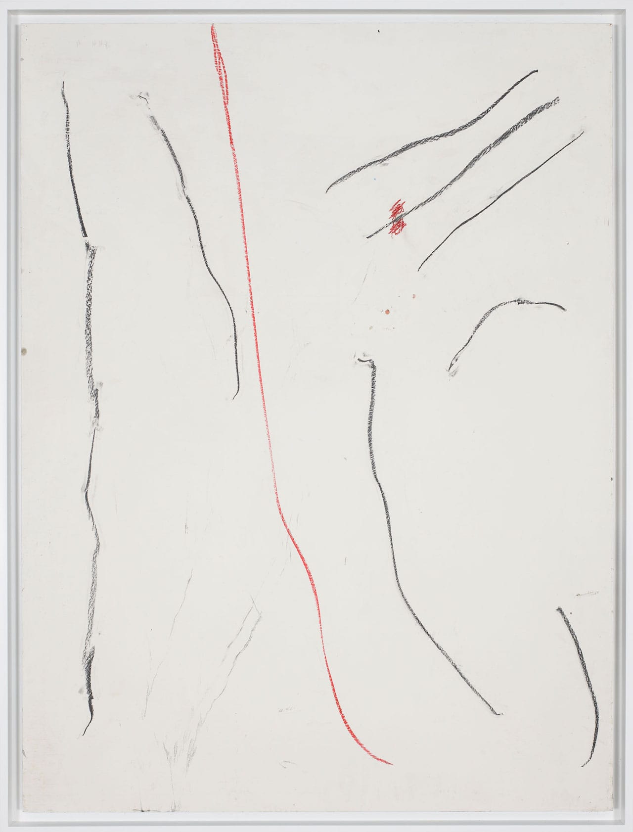 Josh Smith, "Untitled" (2014), rabbit skin glue, calcium carbonate, white pigment, ink, watercolor, graphite, grease pencil, and paint pen on panel