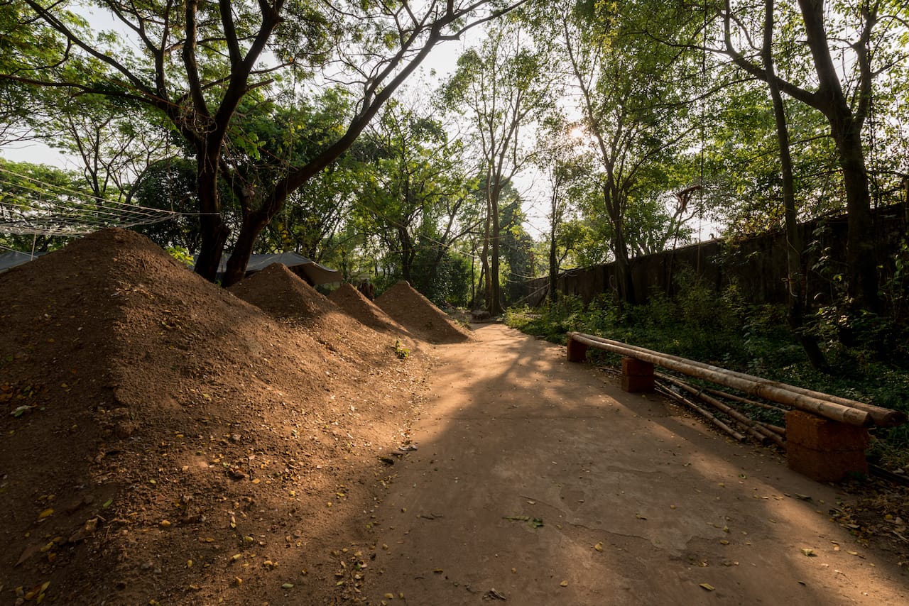 Part of Valsan Koorma Kolleri's installation in Fort Kochi for the 2014 Kochi-Murizis Biennale (photo by Dheeraj Thakur, courtesy the Kochi-Muziris Biennale)