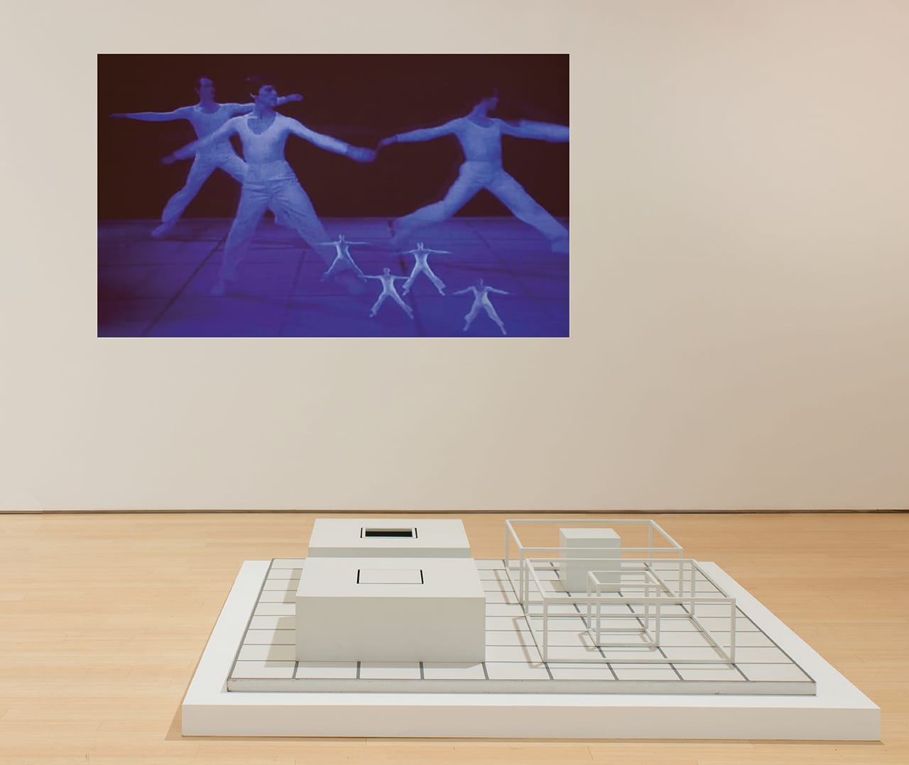 Lucinda Childs's 'Dance' (1979) and Sol LeWitt's “Serial Project ABCD 5” installed at Loretta Howard Gallery (all images courtesy Loretta Howard Gallery unless otherwise noted)