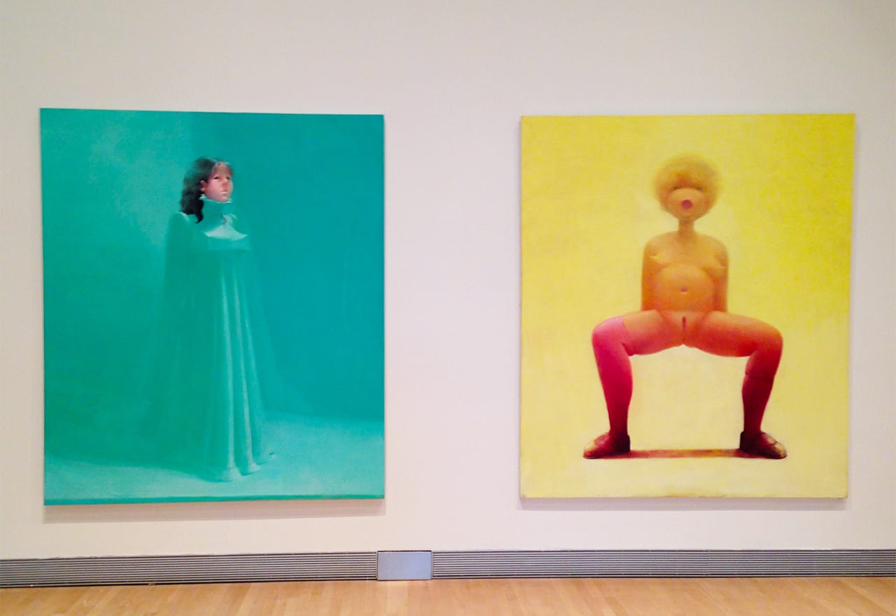 Installation view of 'Lisa Yuskavage: The Brood' at the Rose Art Museum