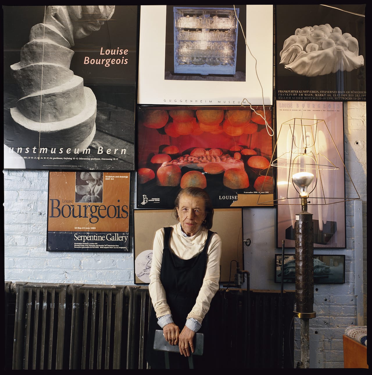 Louise Bourgeois at her Brooklyn studio, April 1995
