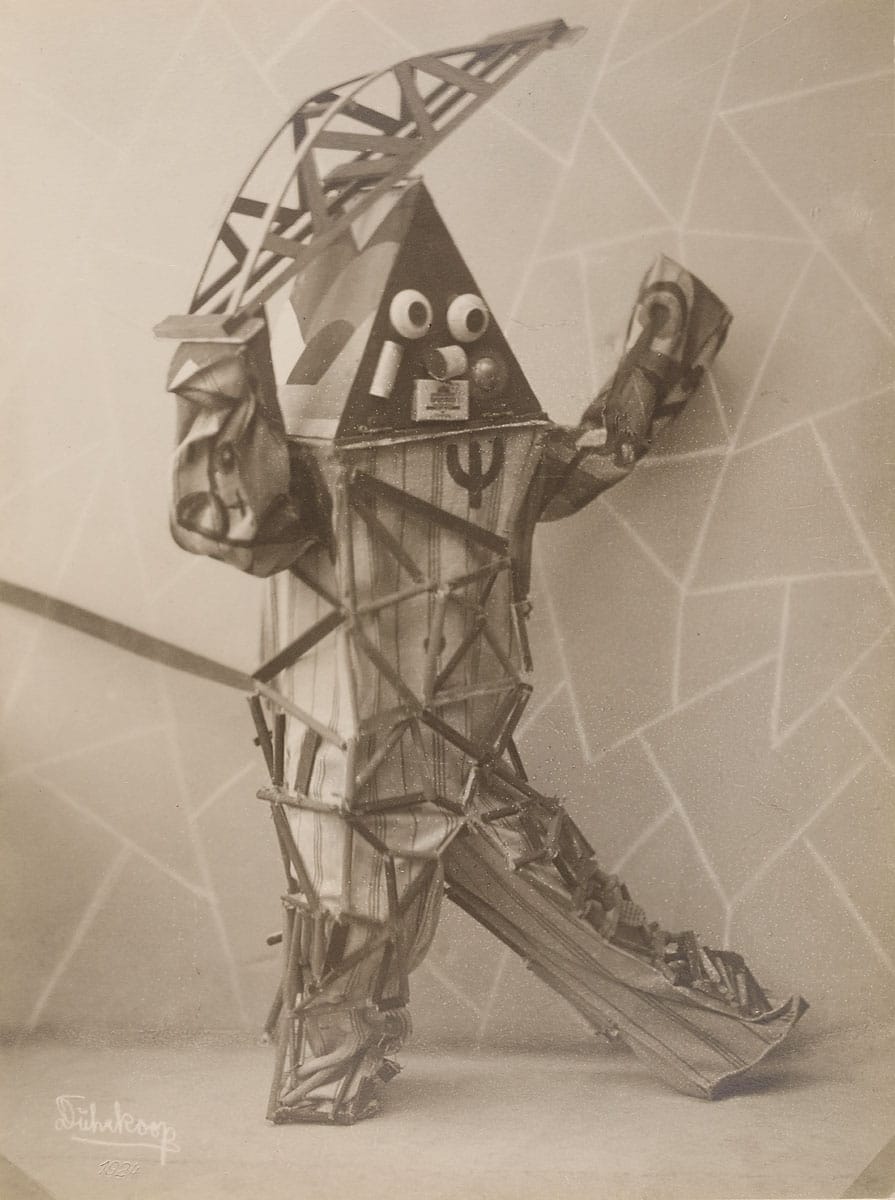 Dance costumes for "Technik" (1924), black and white positive on silver gelatin paper