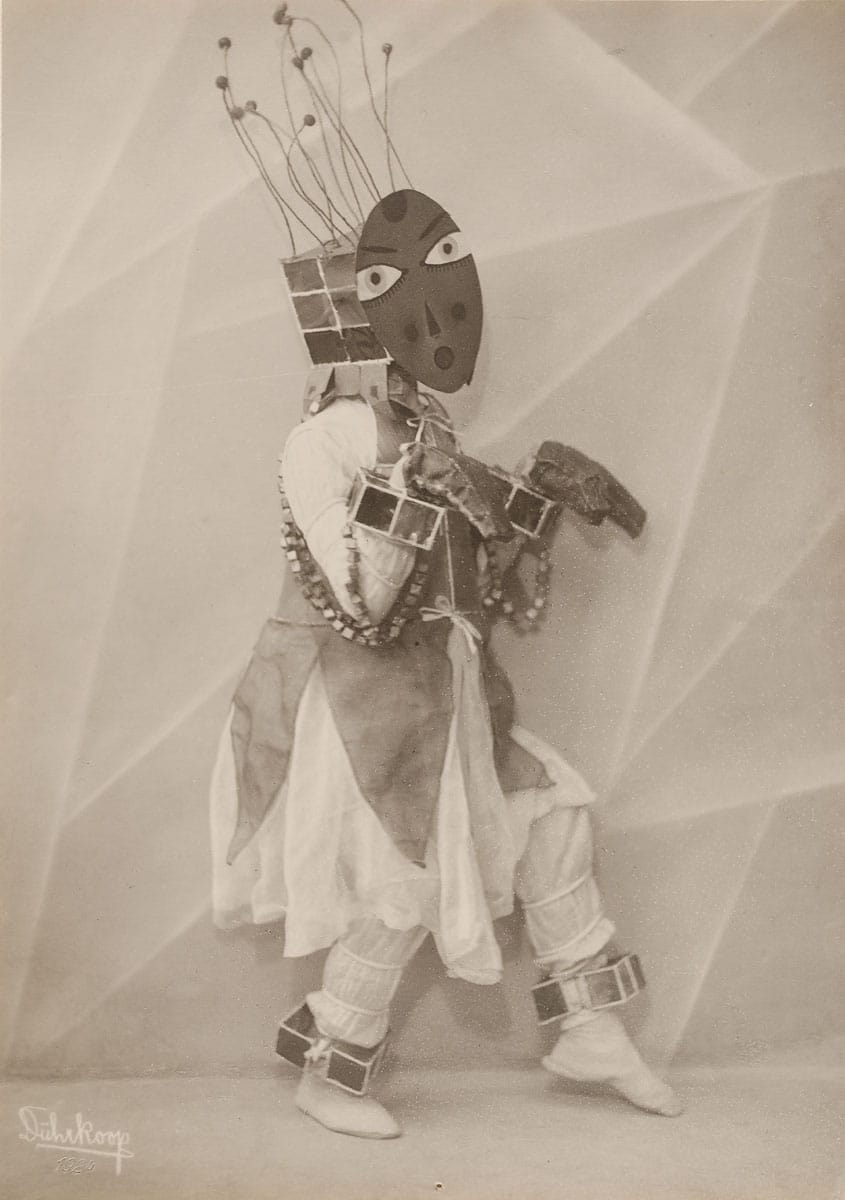 Dance costume for "Insektentänzer" (1924), black and white positive on silver gelatin paper