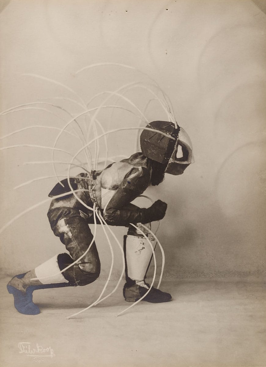 Dance costume for "Toboggan" (1924), black and white positive on silver gelatin paper