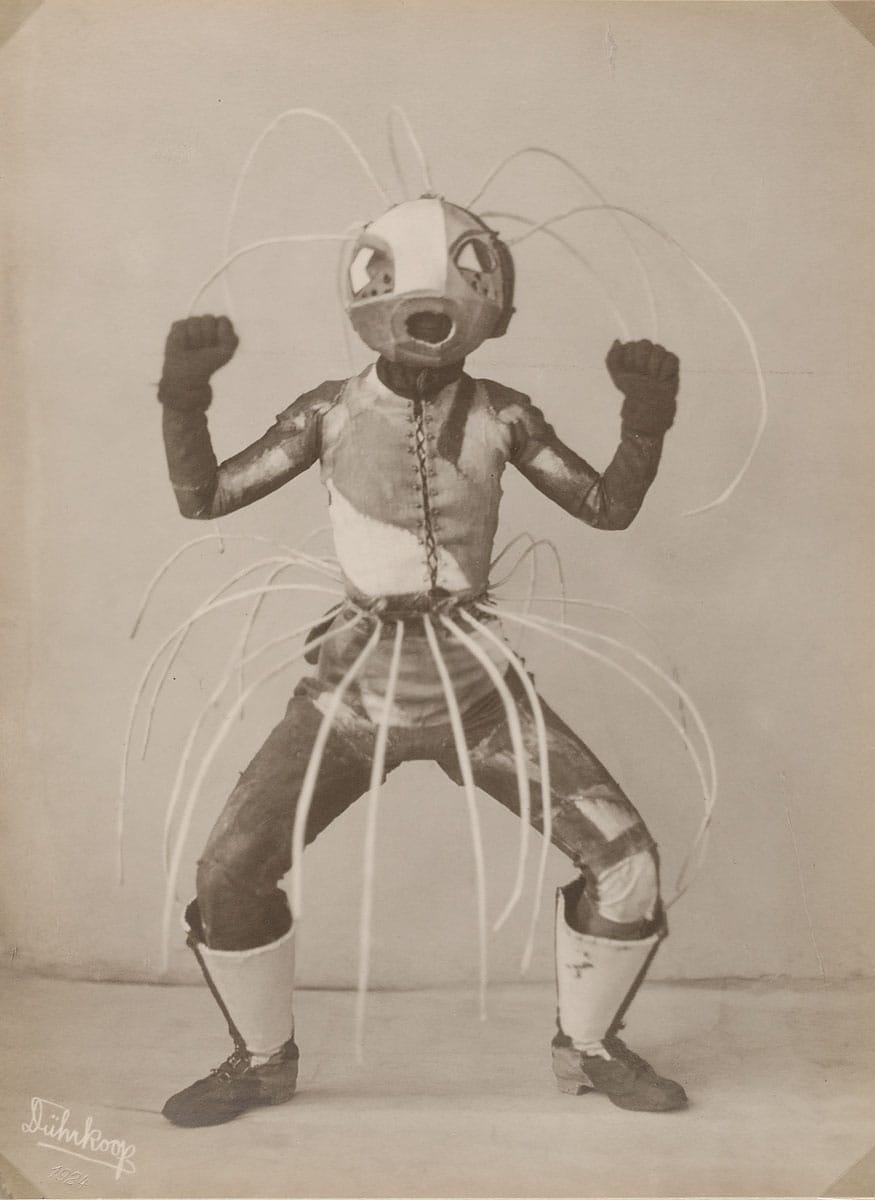 Dance costume for "Toboggan" (1924), black and white positive on silver gelatin paper
