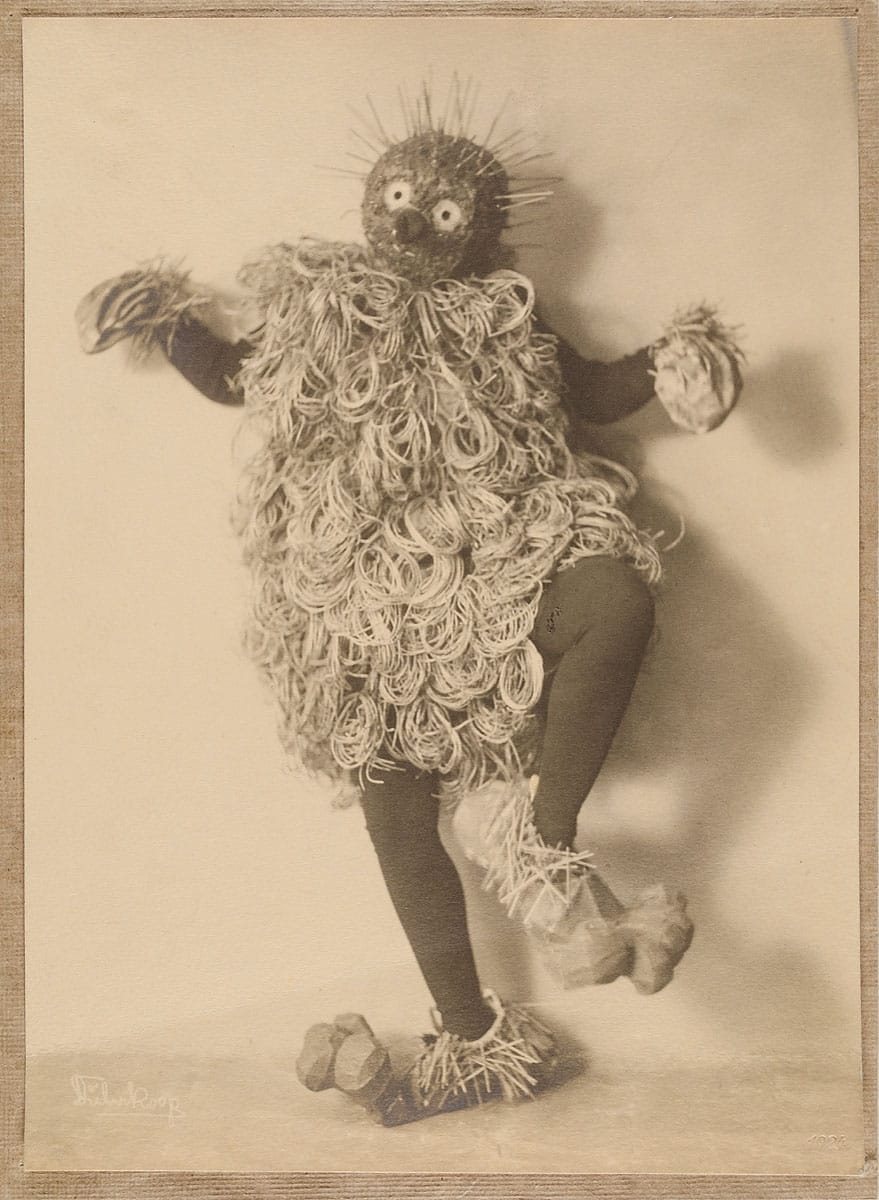 Dance costume for "Bibo" (1924), black and white positive on silver gelatin paper