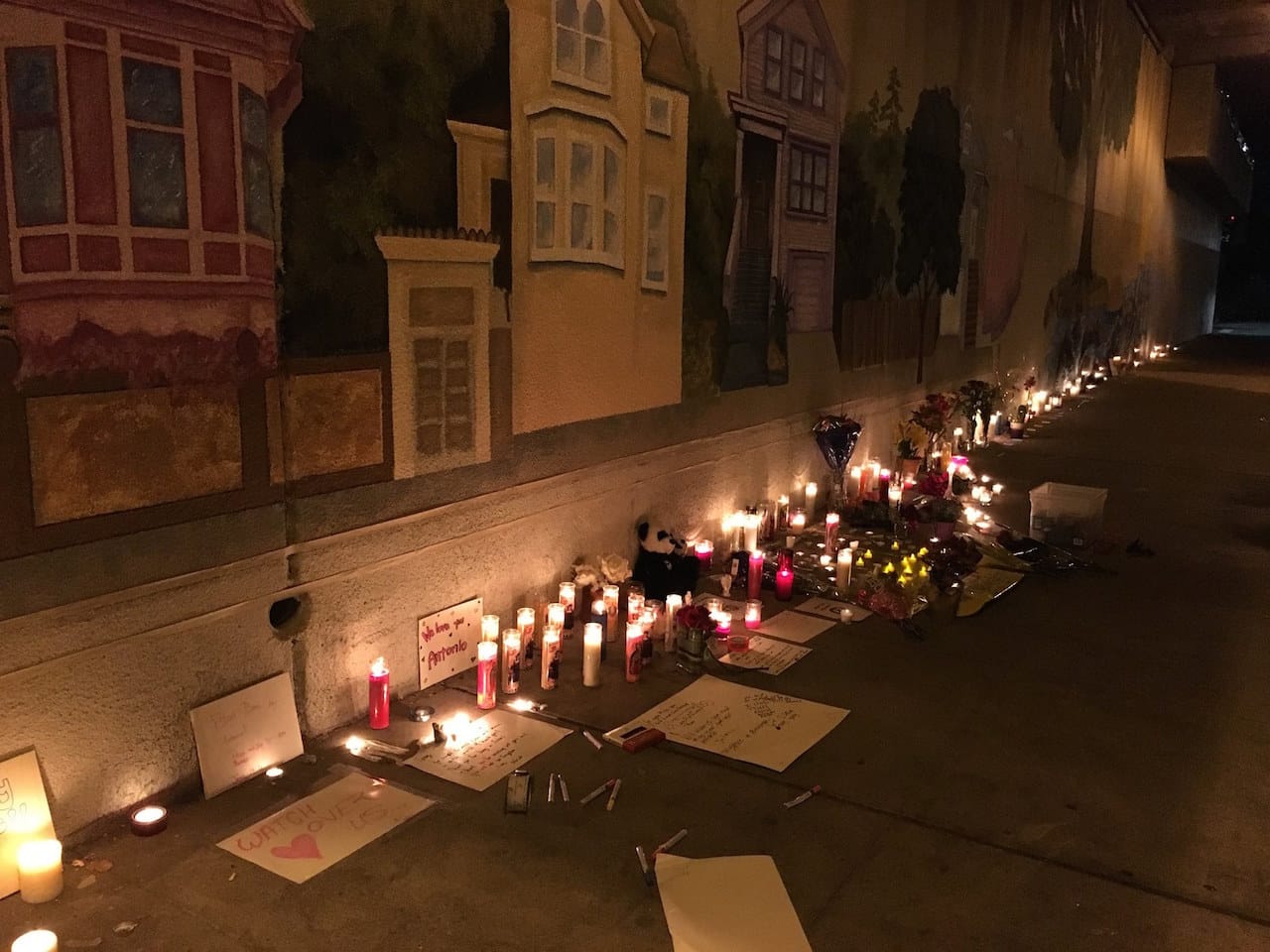 A vigil on Wednesday for Antonio Ramos (Image via Facebook) 