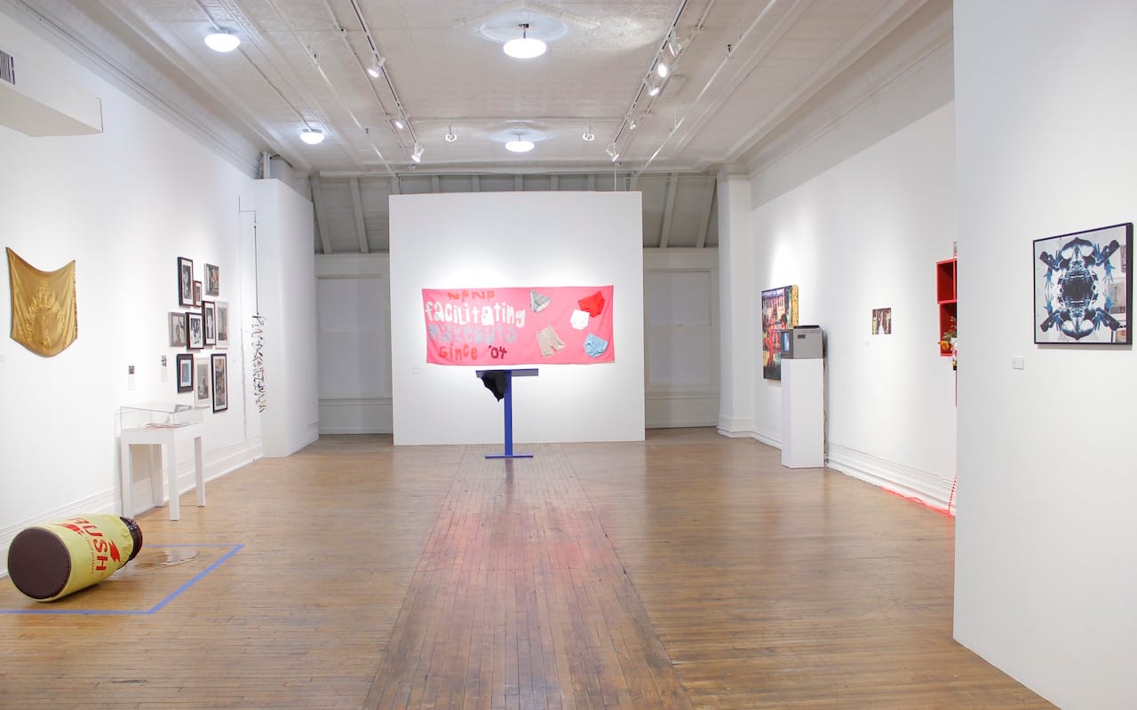 Installation view of 'Party Out of Bounds: Nightlife As Activism Since 1980' at La MaMa Galleria (all photos by the author for Hyperallergic)