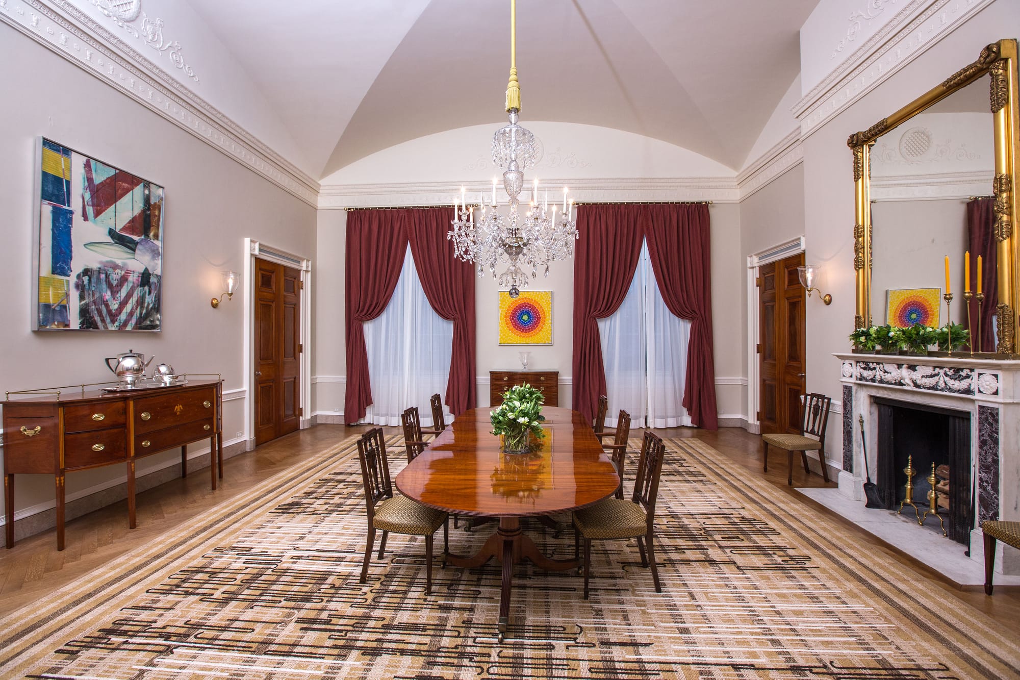 The Old Family Dining Room of the White House, Feb. 9, 2015. The room opens to public view for the first time in White House history Tuesday, February 10, 2015. (Official White House Photo by Amanda Lucidon)