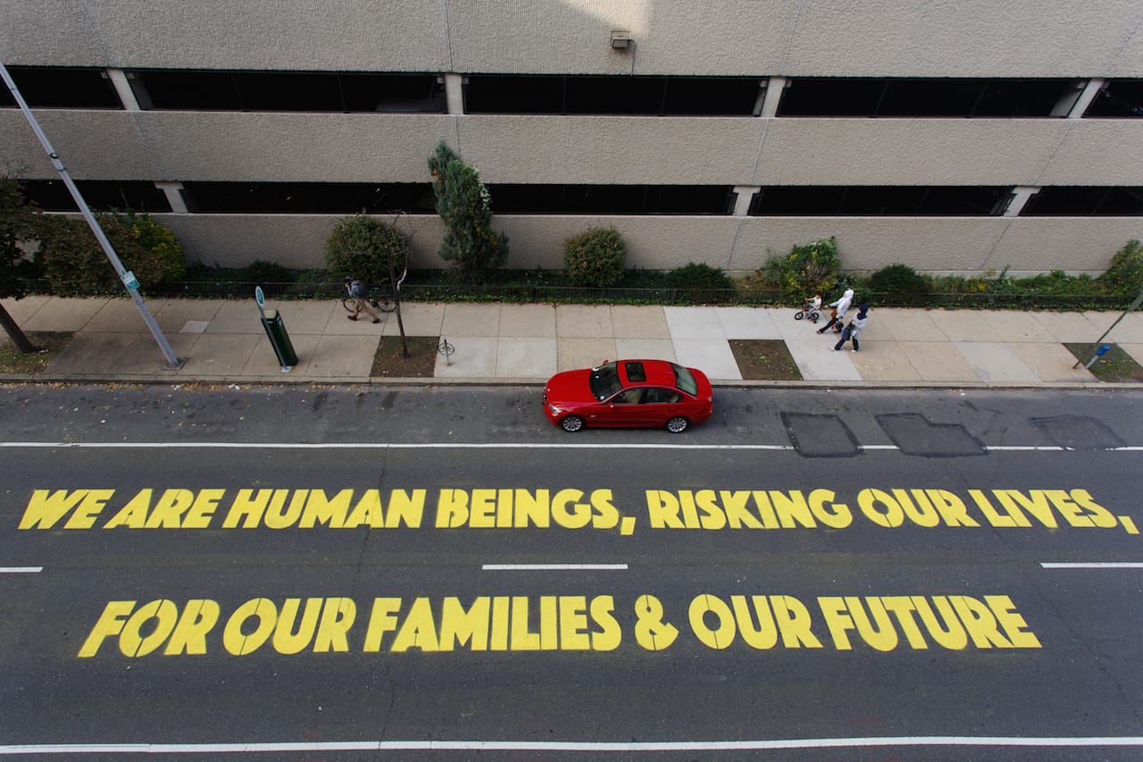 Michelle Angela Ortiz, "Somos Seres Humanos," (2015) (photo by Steve Weinik)