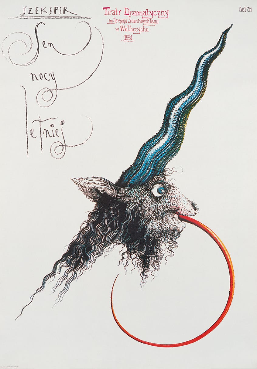 'A Midsummer Night's Dream,' Teatr Dramatyczny, Poland (1981); designed by Eugeniusz Get Stankiewicz (courtesy Dydo Poster Collection)