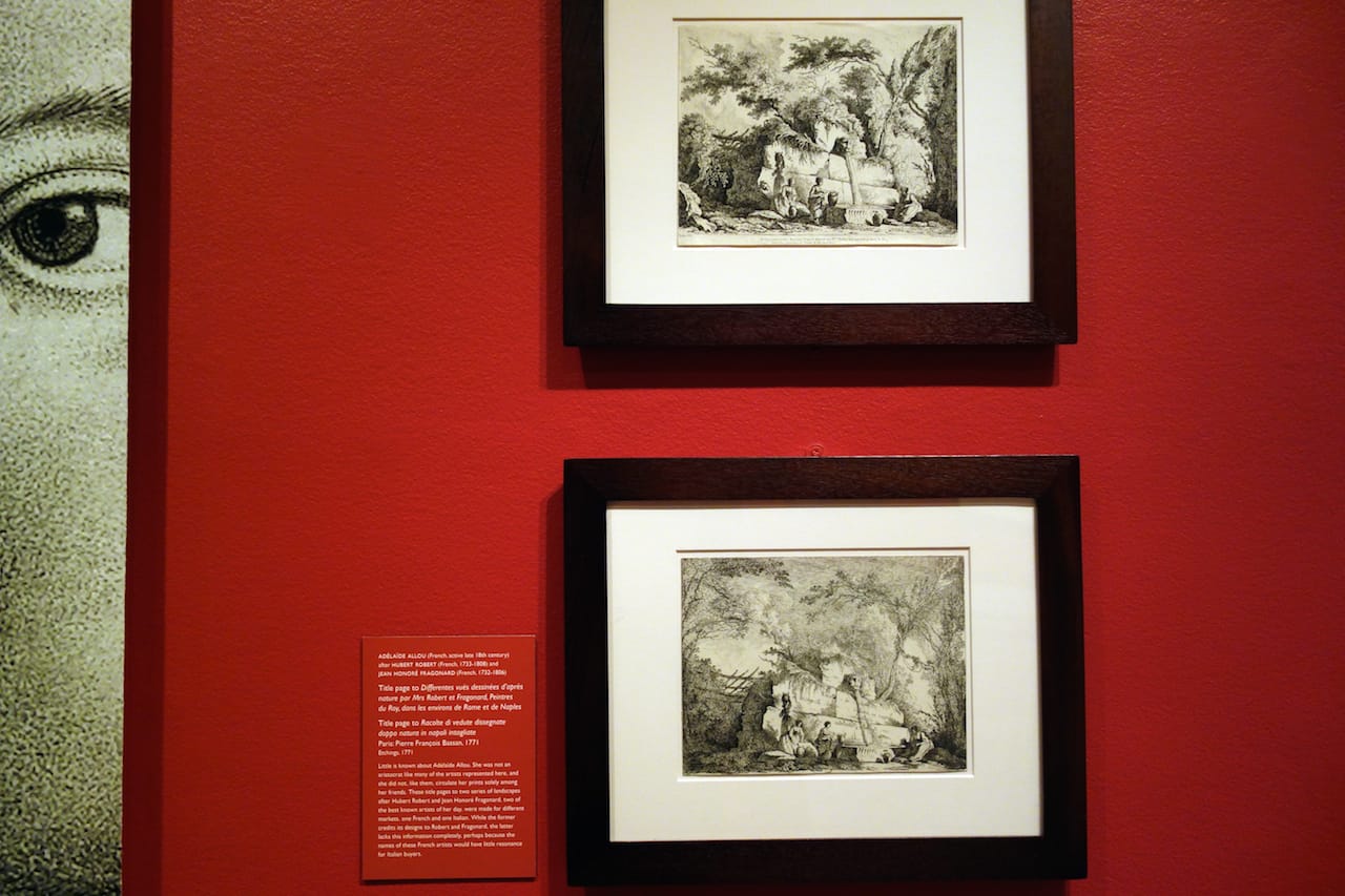 Installation view of 'Printing Women: Three Centuries of Female Printmakers, 1570–1900' (photo by the author for Hyperallergic)