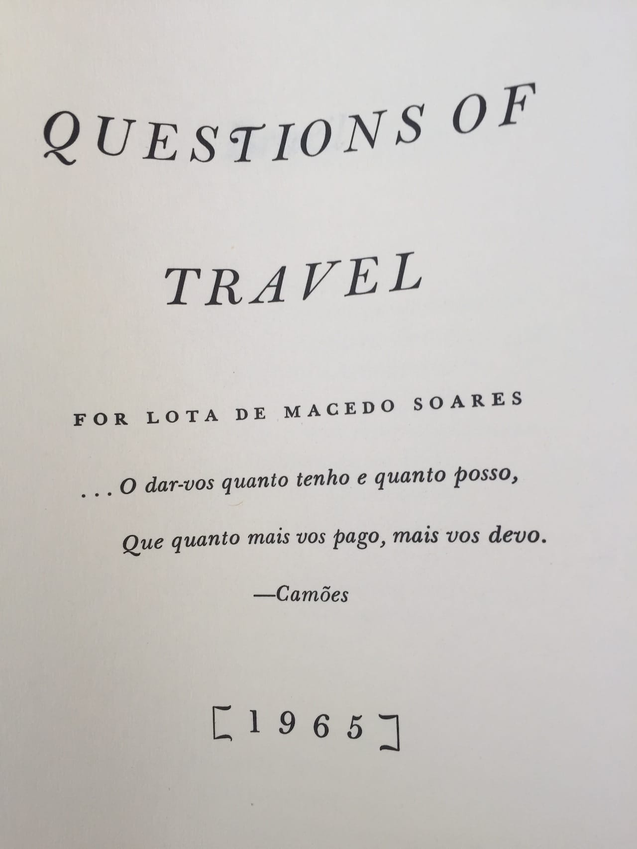 Questions of Travel