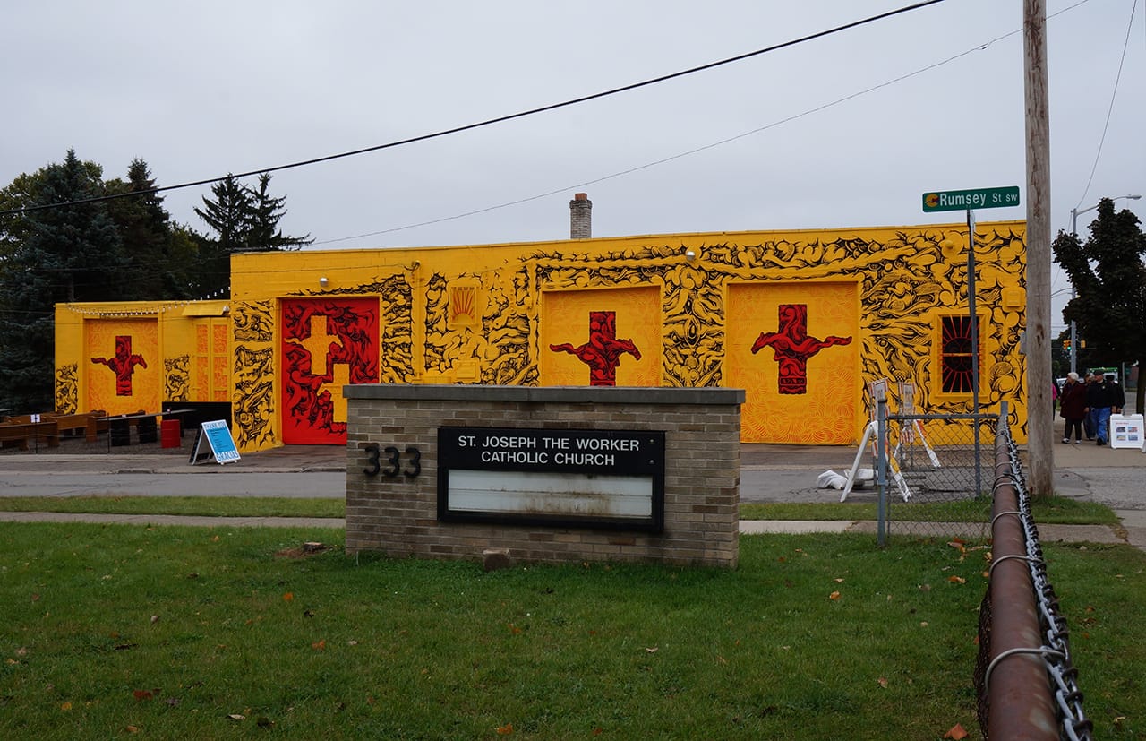 Mark Dean Veca, "Pony Show," part of SiTE:LAB's Rumsey Street Project at ArtPrize