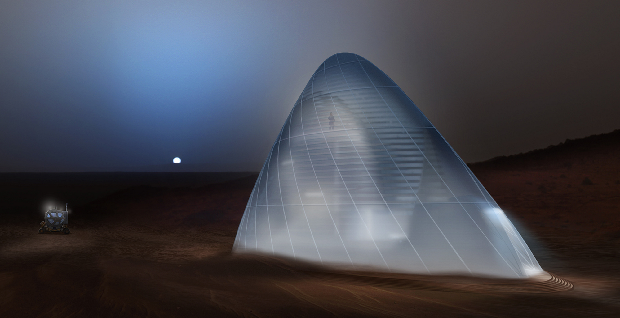 Renderings for the Mars Ice House, via MarsIceHouse.com