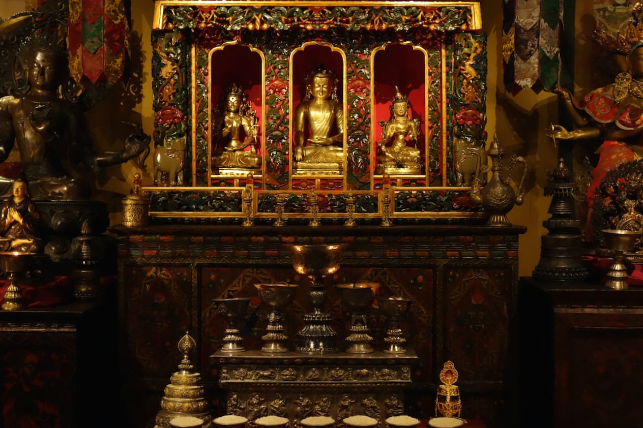 Detail of the Shrine Room at the Rubin Museum of Art