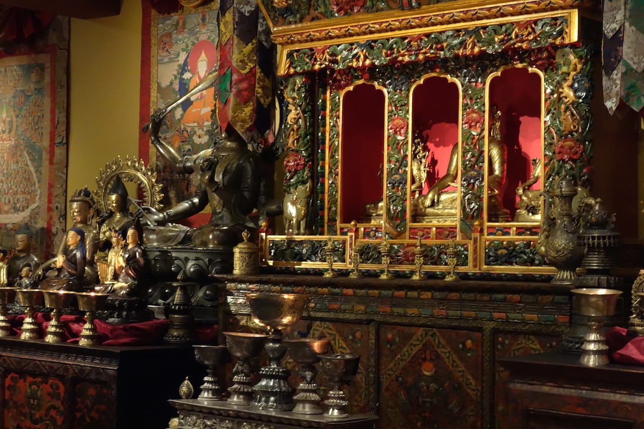 Detail of the Shrine Room at the Rubin Museum of Art