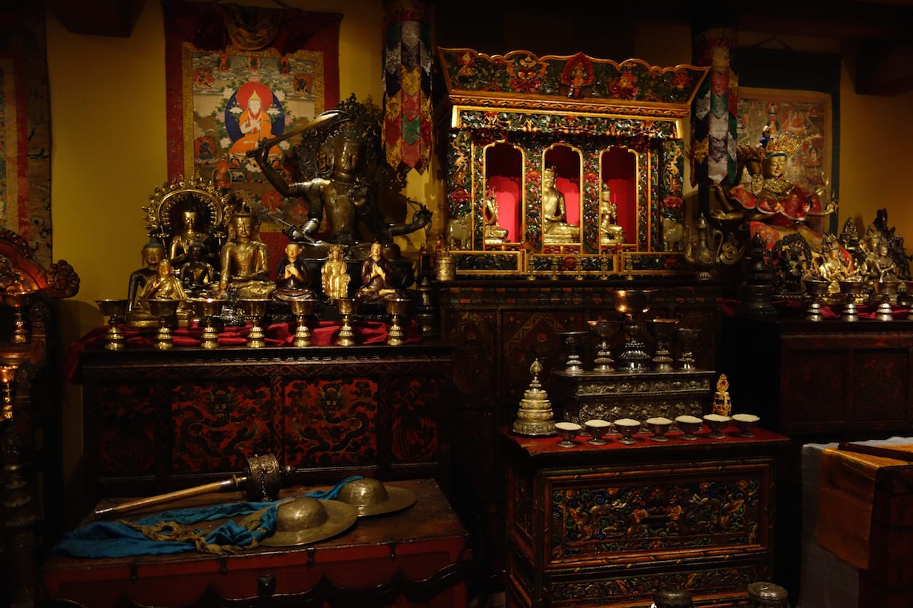 Detail of the Shrine Room at the Rubin Museum of Art