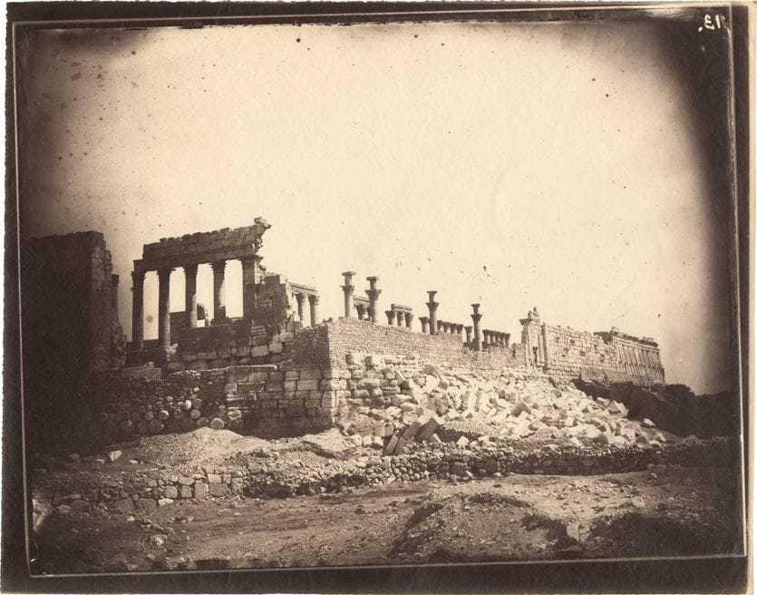 Temple of Bel complex, Palmyra, Syria, albumen print, 1864 (negative by Louis Vignes, photograph printed by Charles Nègre)