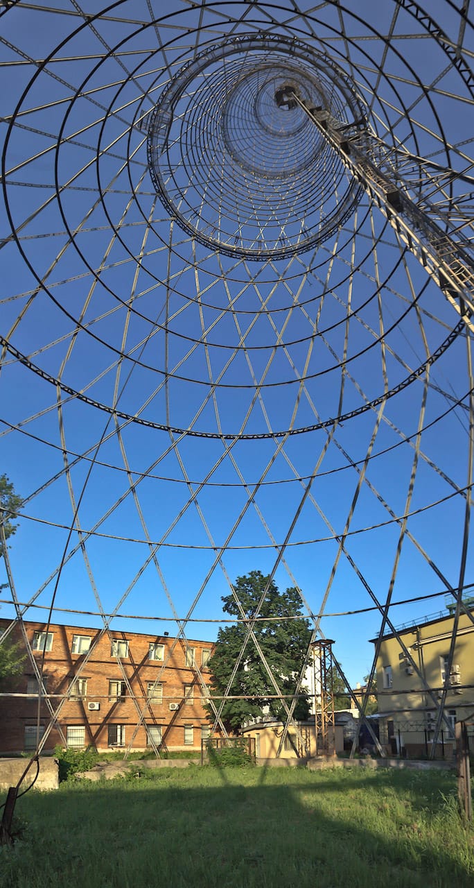 Shukhov Tower in Moscow, Russia, in danger of being dismantled (photo by Alexander Muxin/World Monuments Fund)