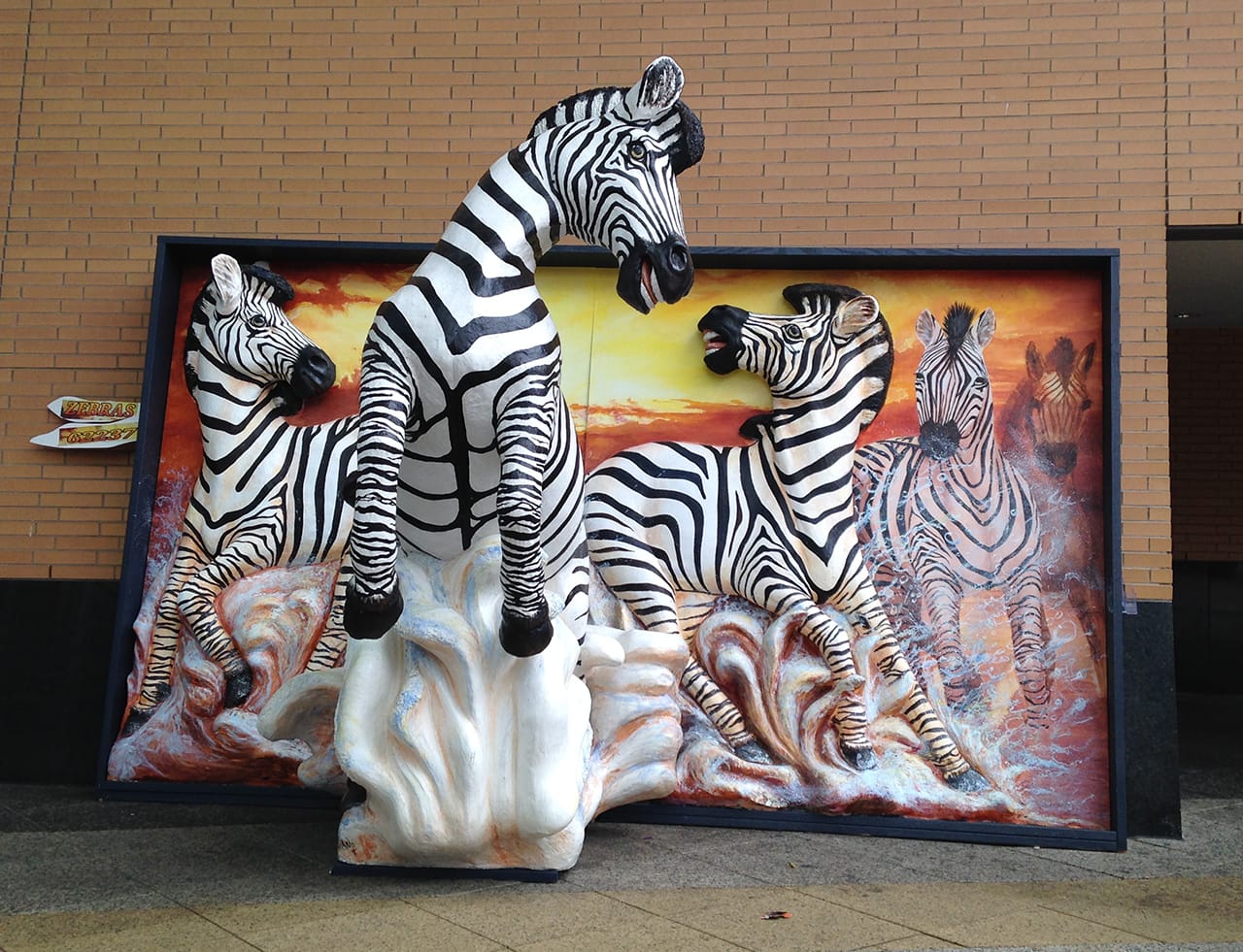 An ArtPrize entry featuring enormous zebras