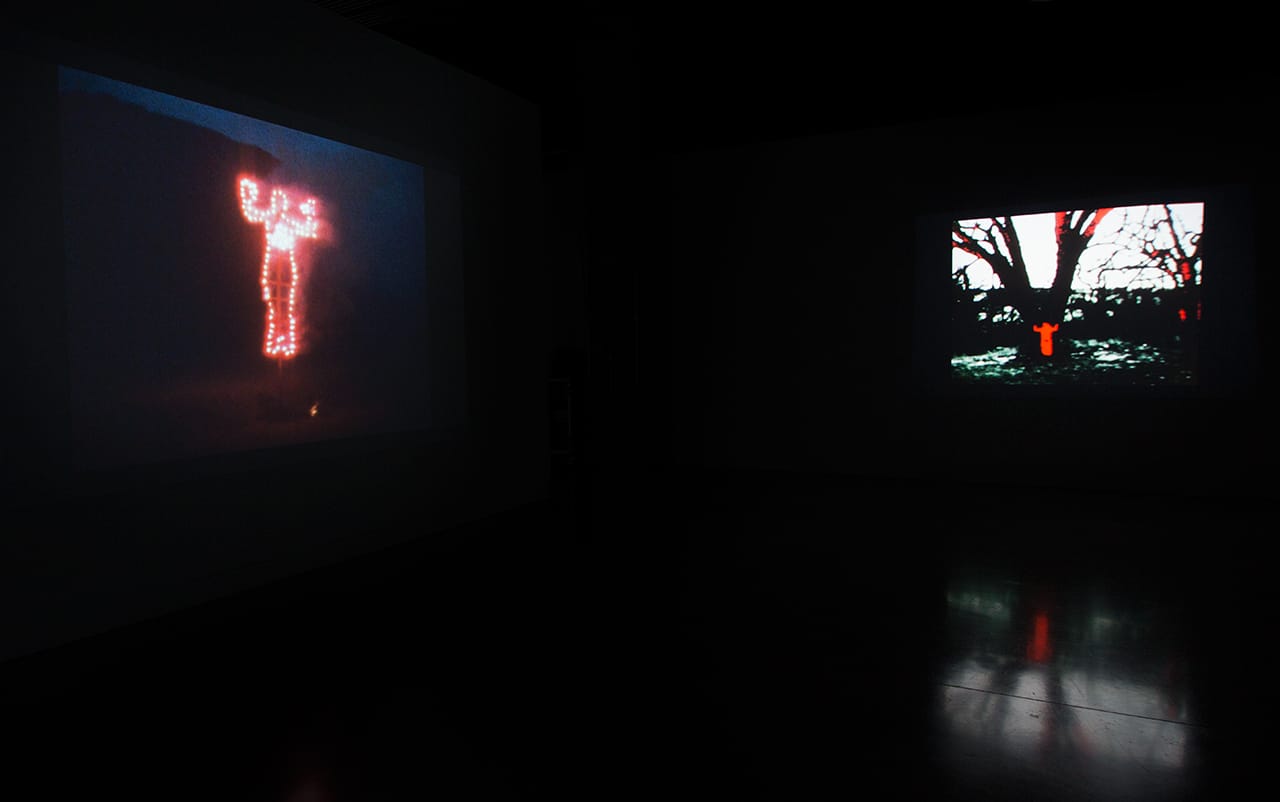 Installation view, 'Covered in Time and History: The Films of Ana Mendieta' at the Katherine E. Nash Gallery (all images courtesy Katherine E. Nash Gallery)