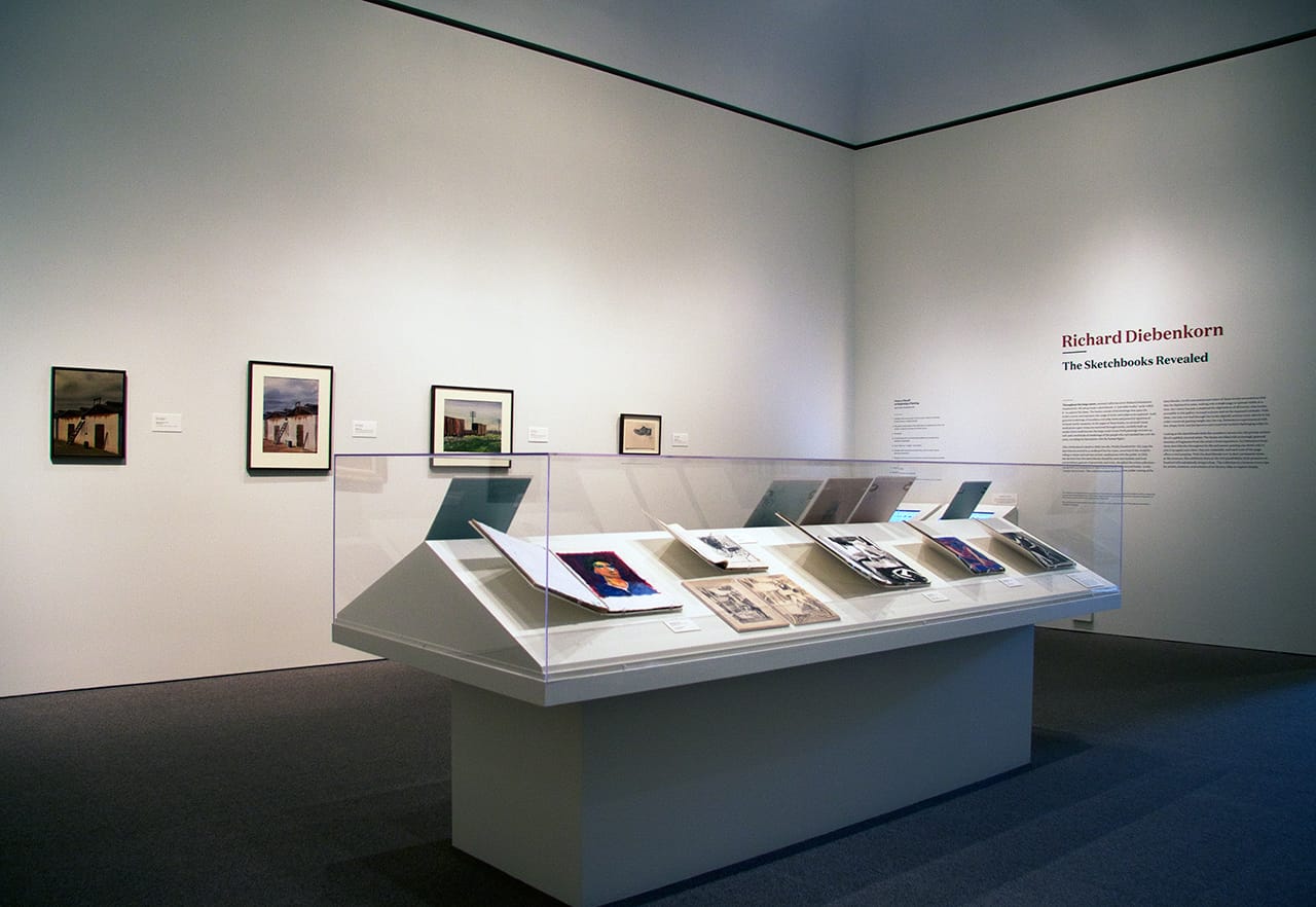 Installation view, 'Richard Diebenkorn: The Sketchbooks Revealed' at the Cantor Arts Center at Stanford University (all images courtesy Cantor Arts Center at Stanford University) (click to enlarge)