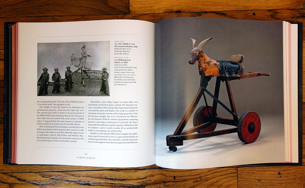 Pages from 'As Above So Below' (photo of the book for Hyperallergic)