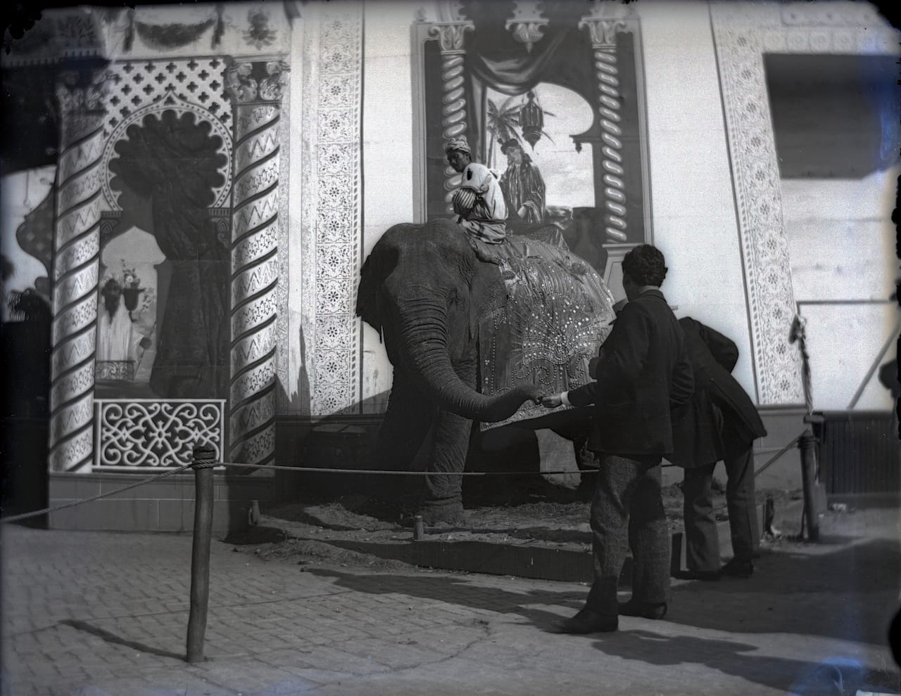 Edgar S. Thomson, "Coney Island" (1897), gelatin dry glass plate negative (courtesy Brooklyn Museum/Brooklyn Public Library, Brooklyn Collection, photo by Althea Morin for the Brooklyn Museum)