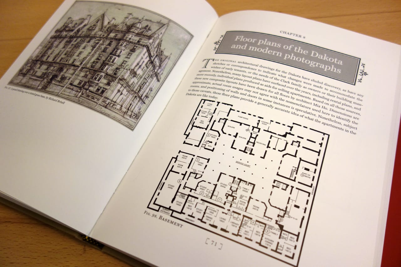 Pages from 'The Dakota: A History of the World’s Best-Known Apartment Building' (photo of the book for Hyperallergic)