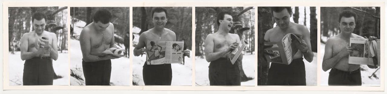 Tomislav Gotovac, "Showing Elle" (1962), six gelatin silver prints