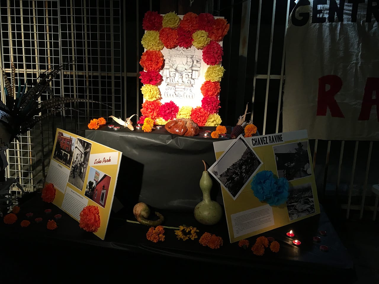 Close-up of the "displacement altar"