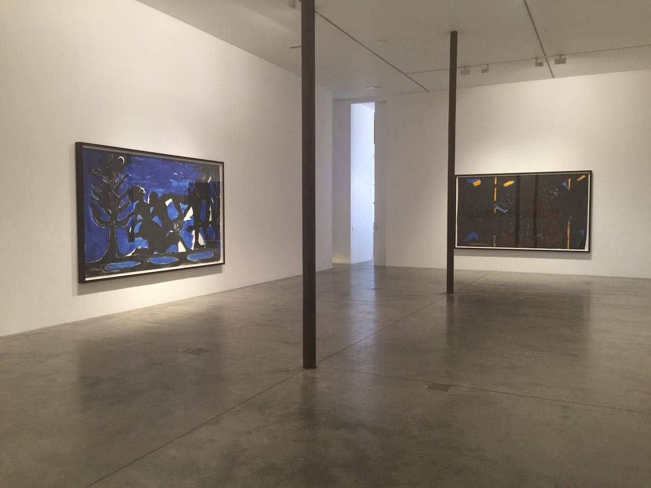 Installation view, showing #4 and #1 from the series 'Four Idioms on Negro Art'