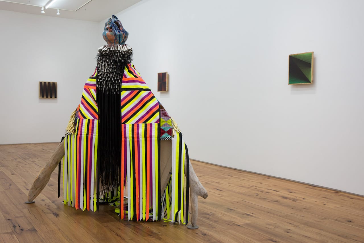 Installation view of 'Jeffrey Gibson' at Marc Straus (all images courtesy the artist and Marc Straus)