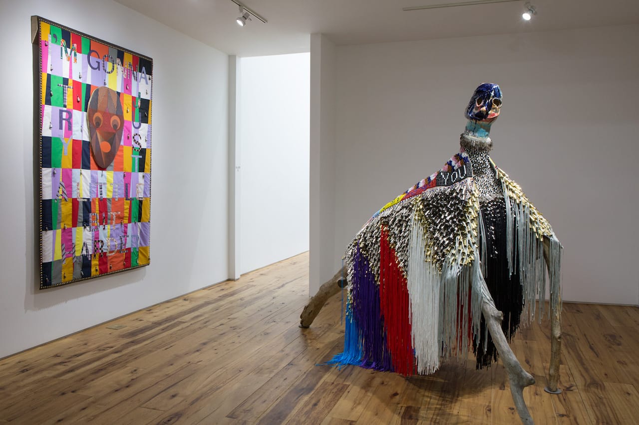 Installation view of 'Jeffrey Gibson' at Marc Straus