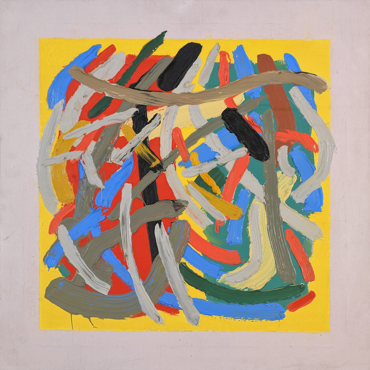 John Ferren, "Dance" (1962), oil on canvas, 22 x 22 inches
