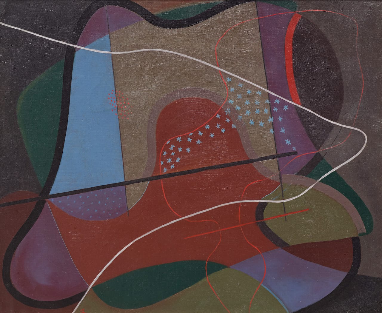 John Ferren, "Grazioso" (1933), oil on canvas, 21 x 25 inches