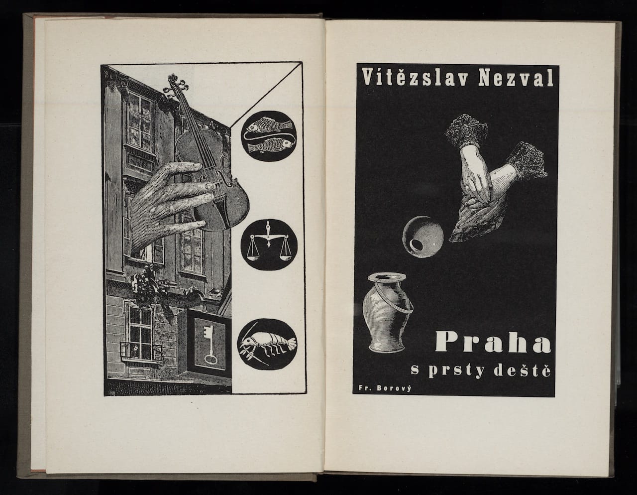 Karel Teige, illustration for "Praha s prsty deště" (1936) by Vítězslav Nezval