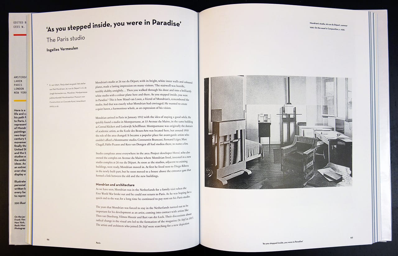 'Piet Mondrian: The Studios' (photo of the book for Hyperallergic)