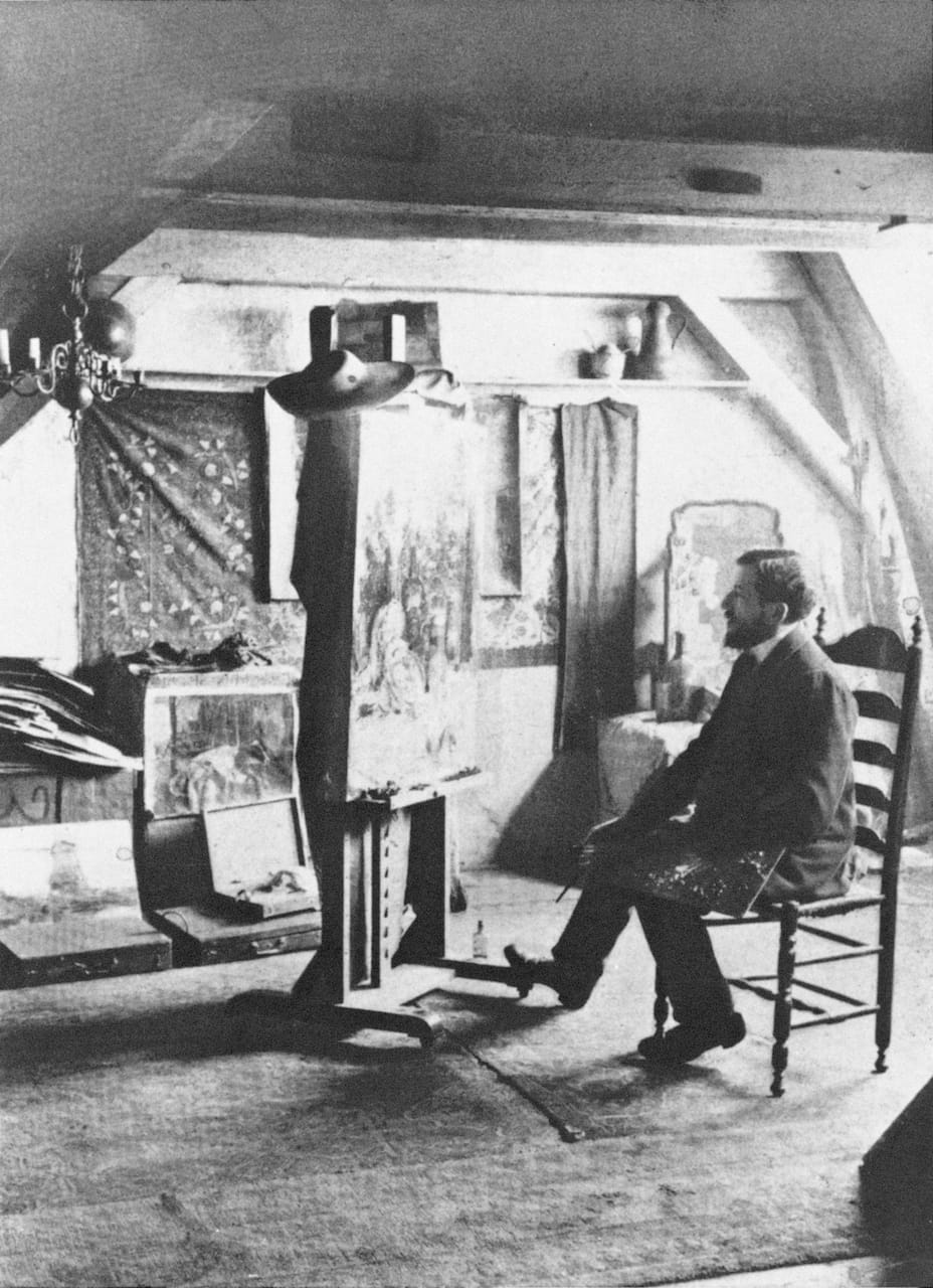 Mondrian lived for a year in the attic at Rembrantplein 10 in Amsterdam in 1905 (© Mondrian/Holtzman Trust)