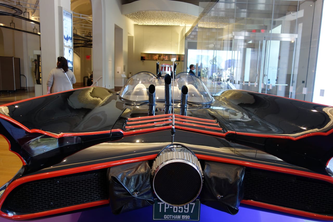 George Barris of Kustom City's Batmobile No. 3 (1966) (photo by the author for Hyperallergic)