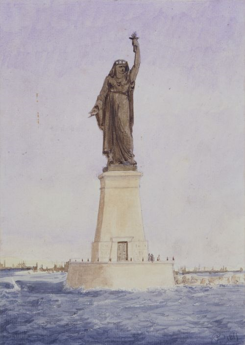 Did you know the creator of the Statue of Liberty, Frédéric Auguste Bartholdi, originally proposed his ideas as a Muslim women standing at the mouth of the Suez Canal in Egypt? The Daily Beast has the full story. (image via VOAnews.com)