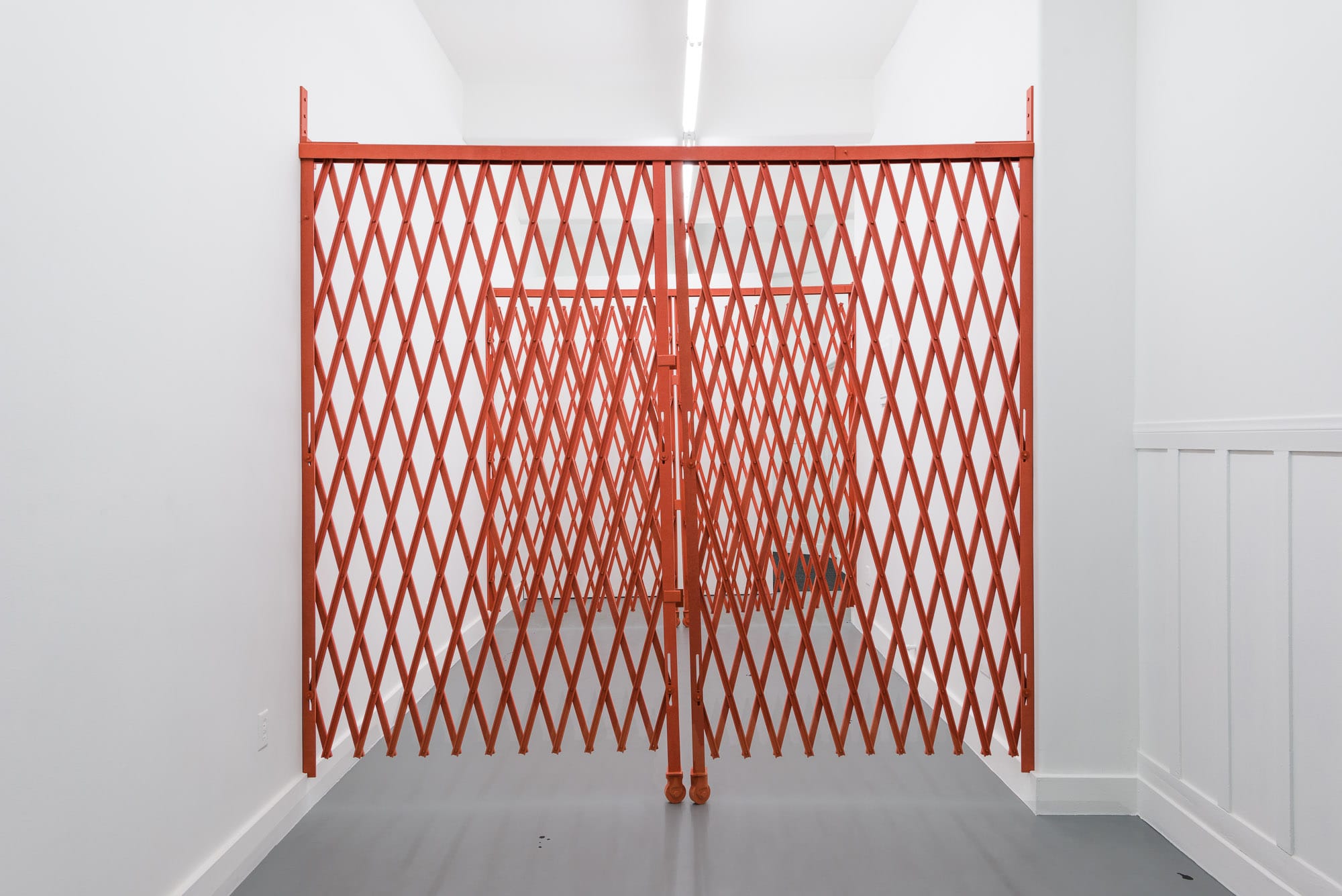 Brody Albert and Kaeleen Wescoat-O'Neill, "Collapsible Scissor Gates (Red)" (2015) (all images courtesy of VACANCY)