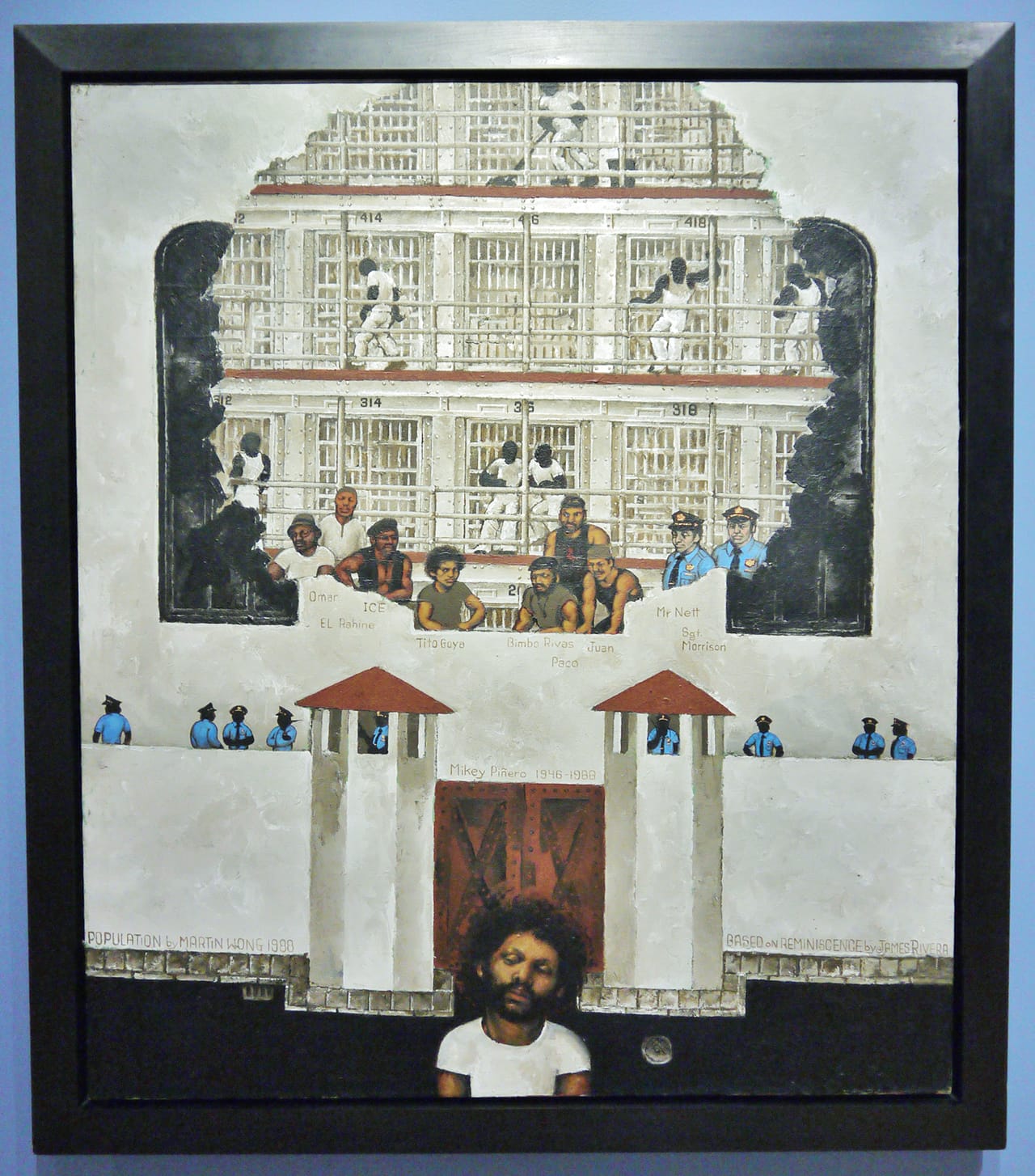 Martin Wong, "Penitentiary Fox" (1988) (photo by Ysabelle Cheung/Hyperallergic)