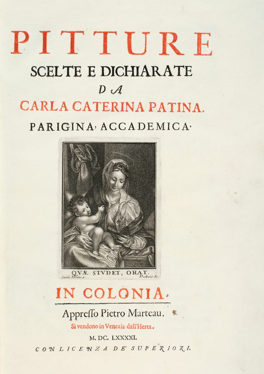 Title page of Pitture scelte... (1691) (courtesy Marquand Library of Art and Archaeology, Princeton University) (click to enlarge)