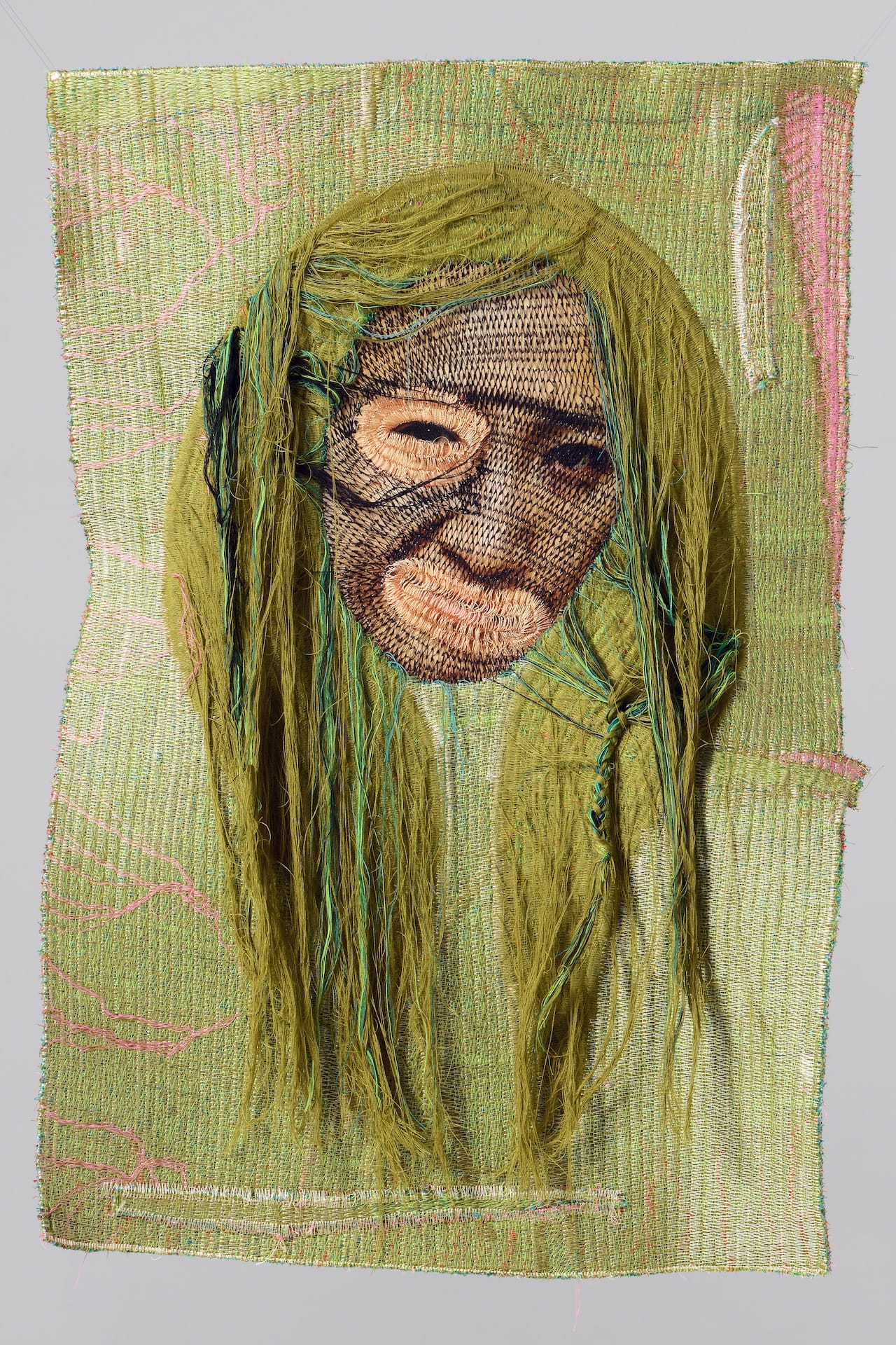Rag face #15017, 2015 (front), 45x67cm sewing on photo