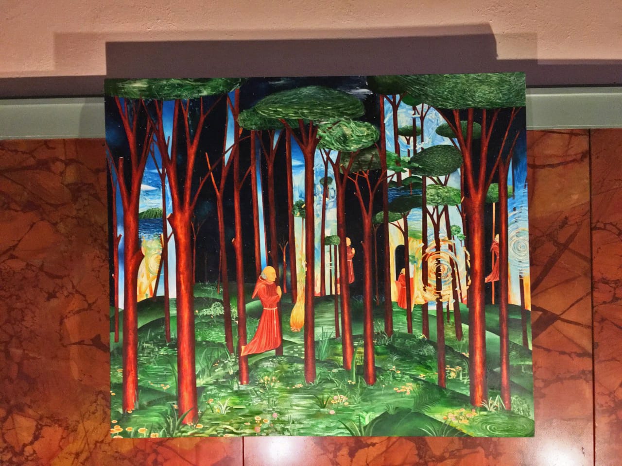 Jason Saager, "Flying Multilocator" (undated), oil on canvas