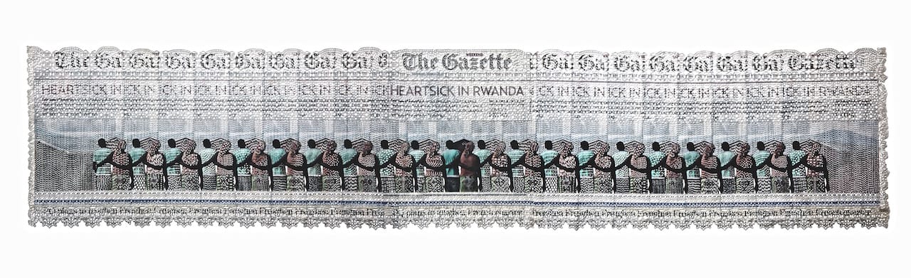 Saturday, March 21, Heartsick in Rwanda, 2014, 13 x 60 inches
