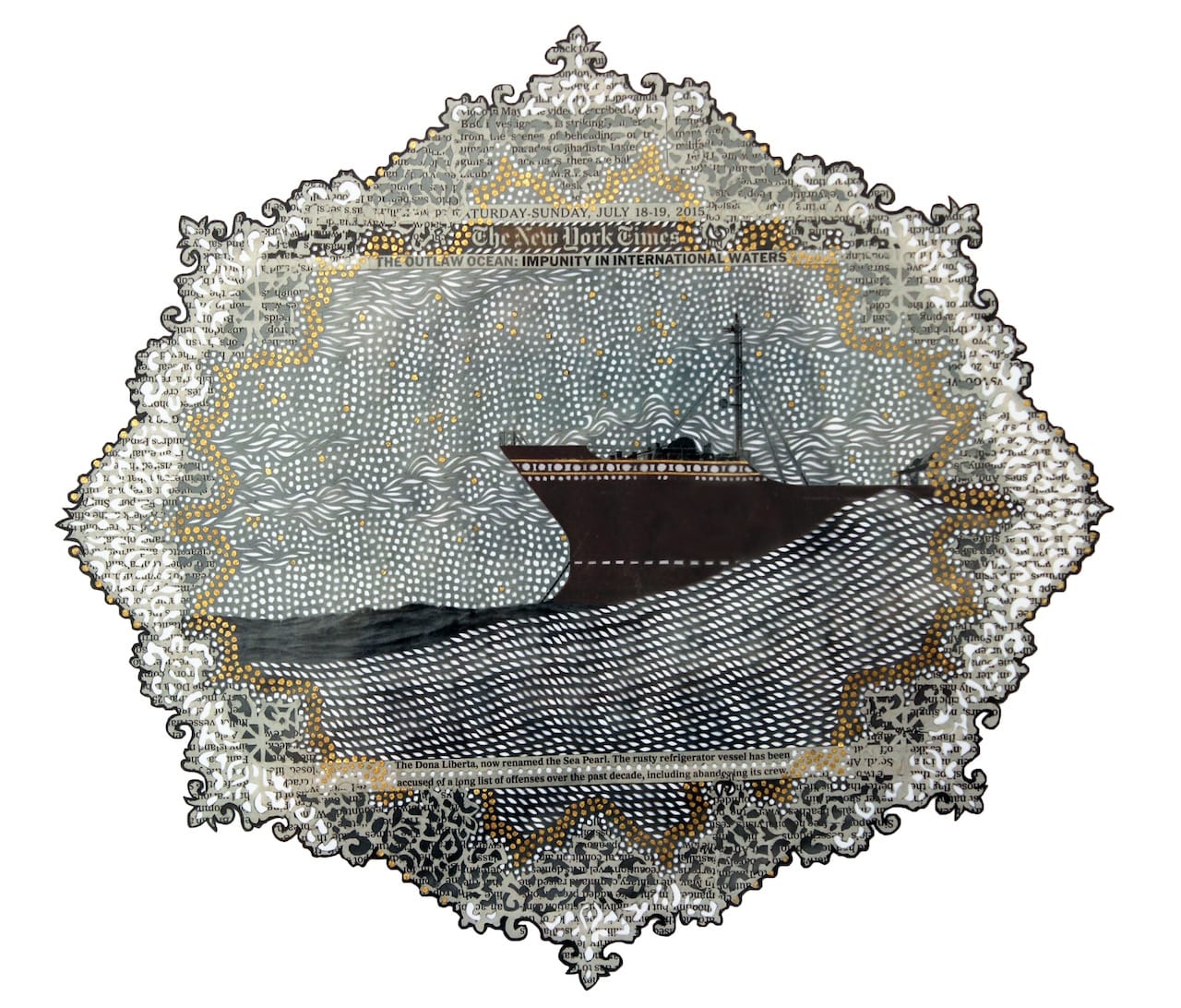 Saturday-Sunday, July 18-19, Sea Pearl, 2015, 10 x 11 inches